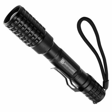 Bodyguard XML-T6 12000 Lumens Zoomable LED Flashlight with 5 Light Modes (Container Product Without Box) - Imported from UK